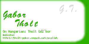 gabor tholt business card